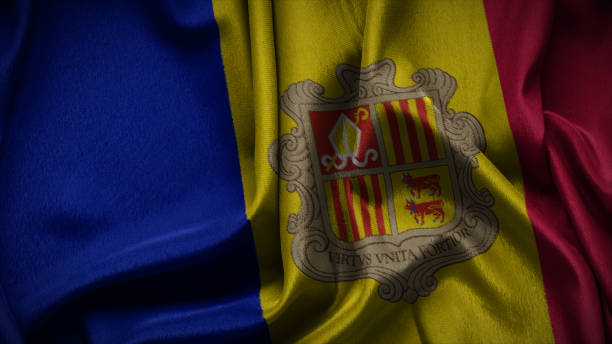 istock Andorra national flag of background. 1665058528