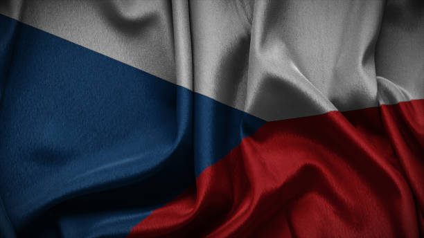 istock Czech Republic national flag of background. 1665060131