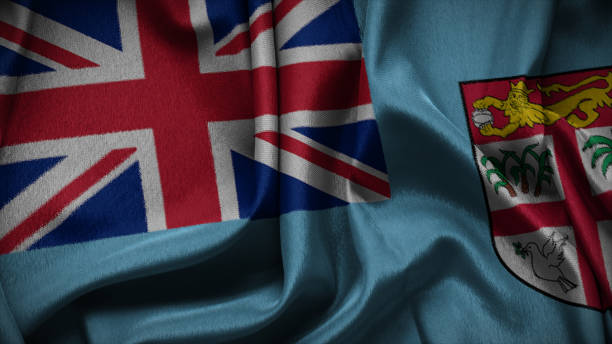 istock Fiji national flag of background. 1665061005