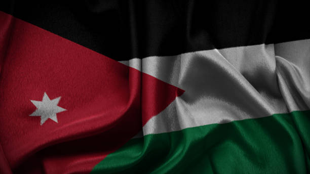 istock Jordan national flag of background. 1665061755