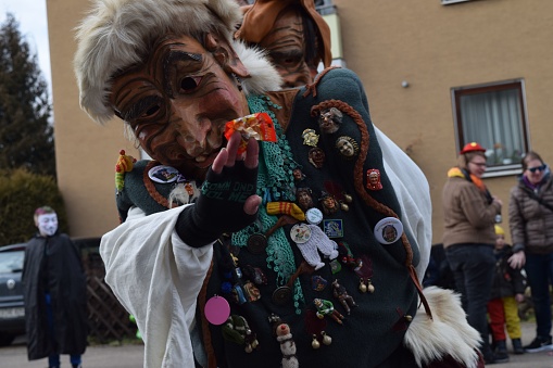 Deizisau, Germany – February 19, 2017: Traditional carnival parade carnival fools carnival Deizisau Germany.