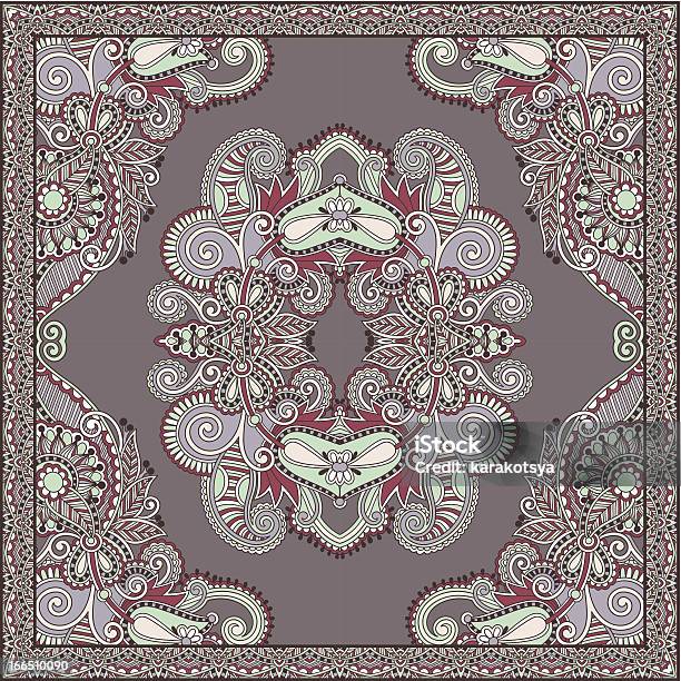 Traditionnel Ornement Floral Paisley Bandana Vecteurs libres de droits et plus d'images vectorielles de Design - Design, Décoration de fête, Illustration