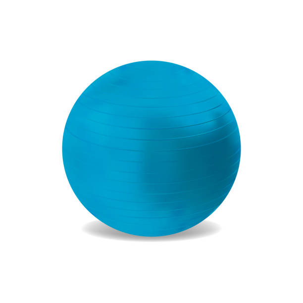 istock Realistic Detailed 3d Blue Pilates Ball Fitball. Vector 1665108999