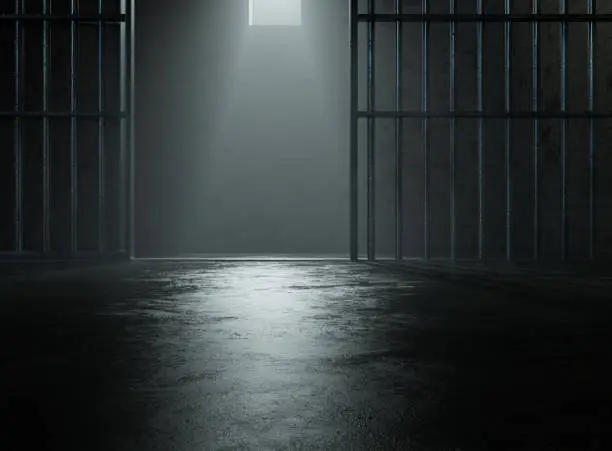 Photo of Jail Cell Door Open Shadows