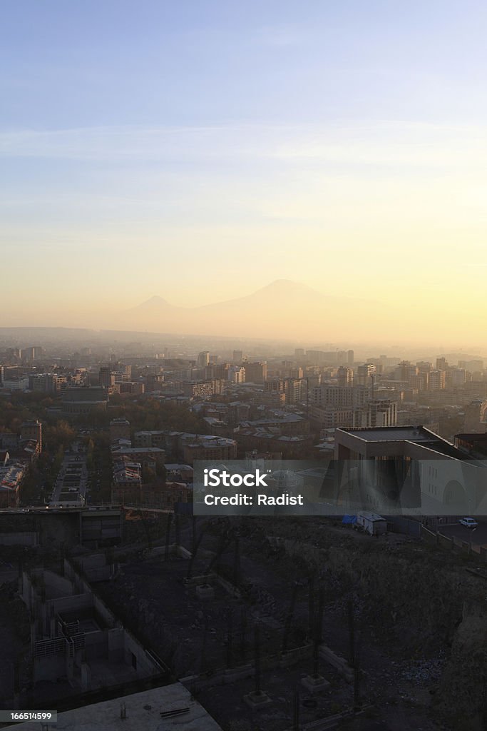Paisagem de Monte Ararat sobre Yerevan - Royalty-free Ajardinado Foto de stock