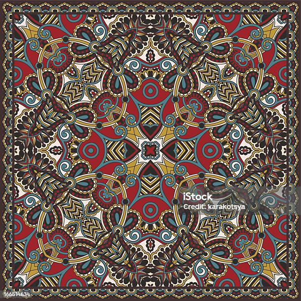 Traditionnel Ornement Floral Paisley Bandana Vecteurs libres de droits et plus d'images vectorielles de Design - Design, Décoration de fête, Illustration