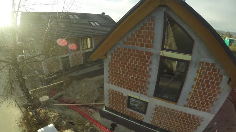 TIME-LAPSE Building the driveway, cladding the modern house and landscaping