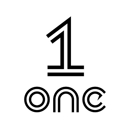 Black Symbol for Number 1 on a White Background - Icon 5
