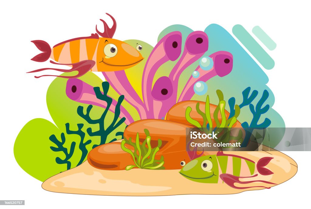 Sea animals Sea animals on a white background Animal stock vector