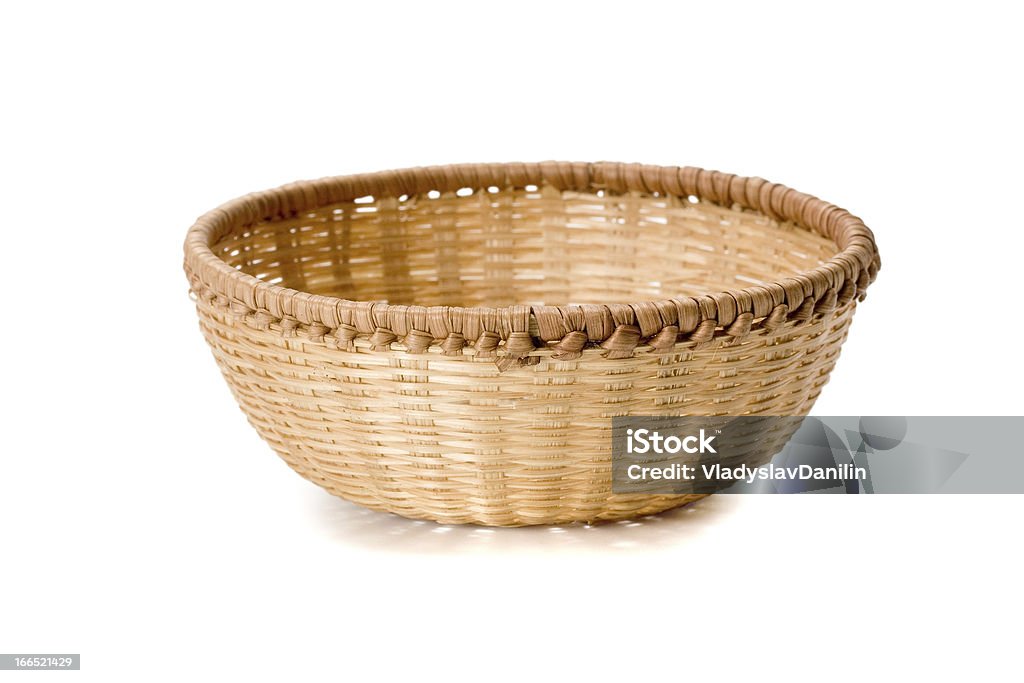 braiding basket braiding basket isolated on white background. Basket Stock Photo