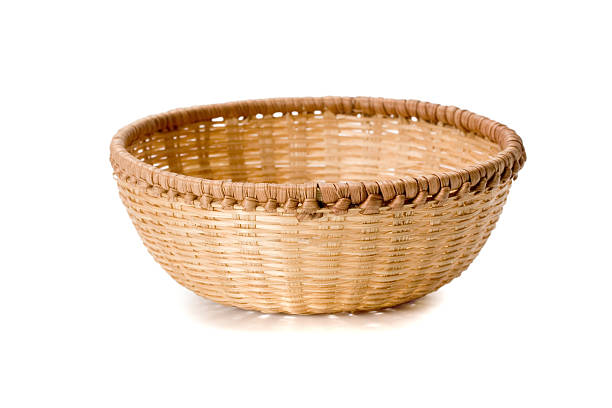 braiding basket braiding basket isolated on white background. wicker stock pictures, royalty-free photos & images