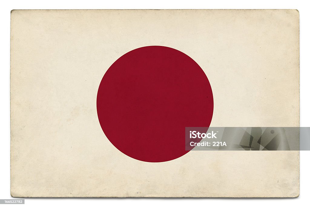 Drapeau de Grunge du Japon sur blanc - Photo de Technique grunge du papier froissé libre de droits