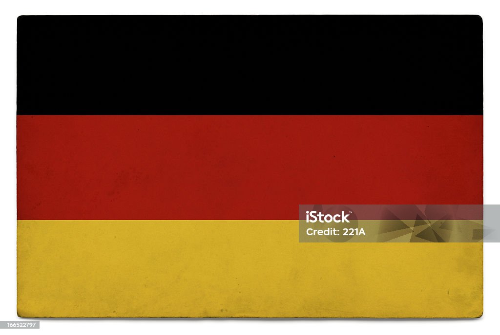 Bandiera del Grunge della Germania su bianco - Foto stock royalty-free di Bandiera