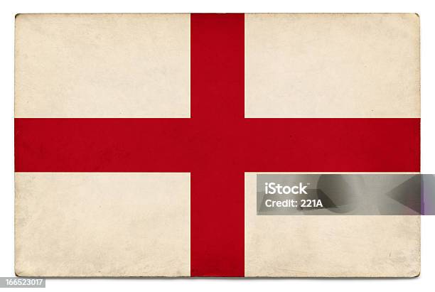 Гранж Флаг Англии На Белом — стоковые фотографии и другие картинки Английский флаг - Английский флаг, Старый, Англия