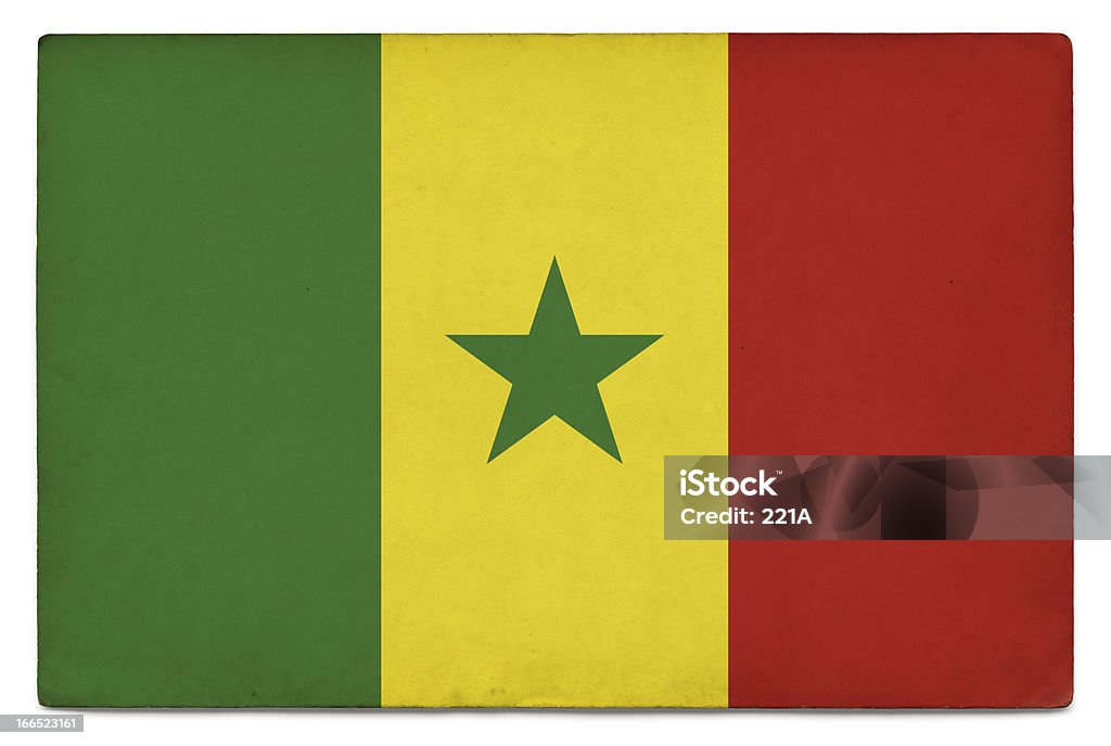 Гранж Флаг Сенегала на белом - Стоковые ф�ото Африка роялти-фри