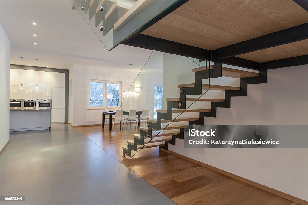 Designers interior - Staircase Designers interior - Interior od modern house and staircase Staircase Stock Photo