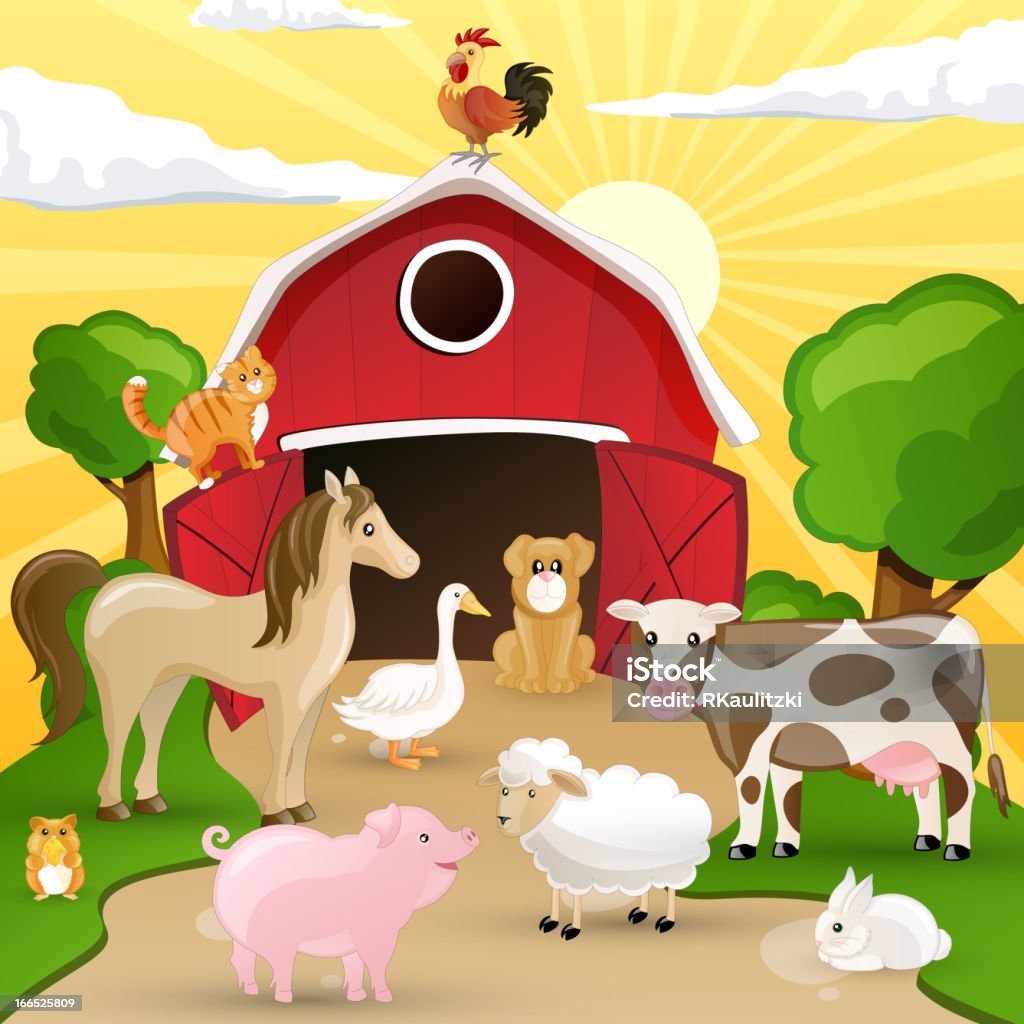 Vector animales de granja - arte vectorial de Agricultura libre de derechos