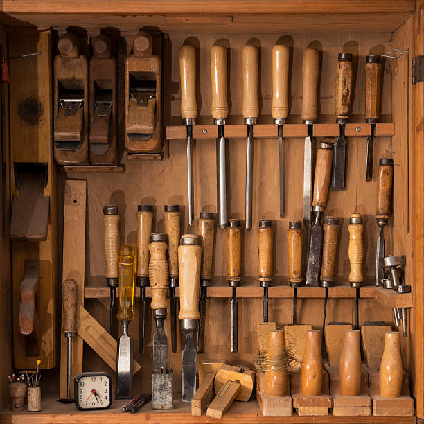 istock Wood planer and broach collection 166525988