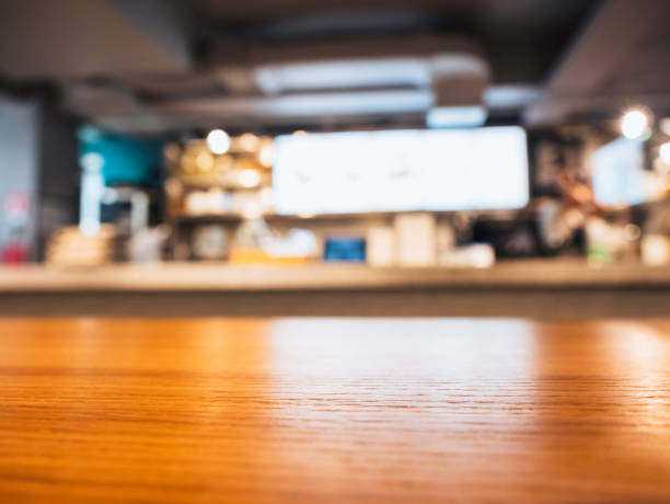 istock Table top Counter bar cafe Shop interior Blur background 1665263961