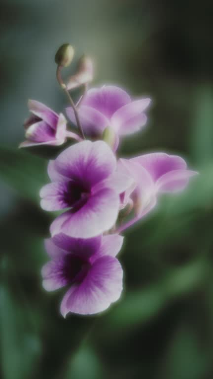 Dendrobium purple and white orchid in bloom