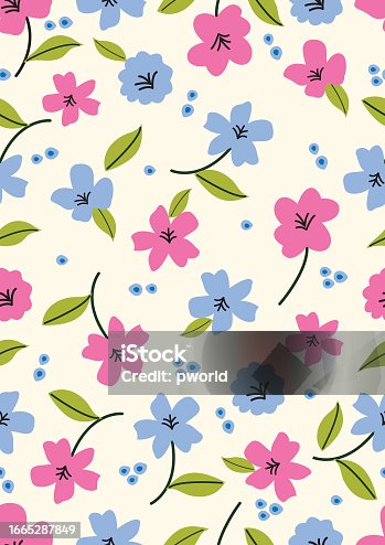 istock Floral seamless pattern . 1665287849