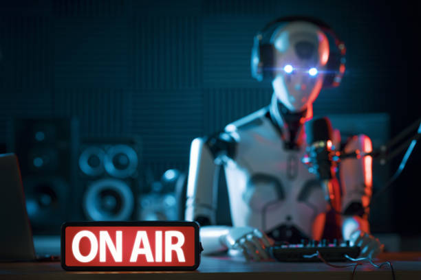 istock AI robot working at the radio station studio 1665386242