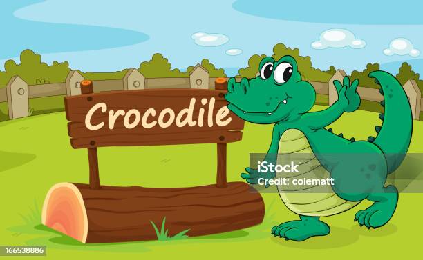 Zoo Zwierzę - Stockowe grafiki wektorowe i więcej obrazów Aligator - Aligator, Chmura, Clip Art