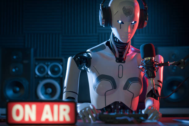 istock AI robot working at the radio station studio 1665405372
