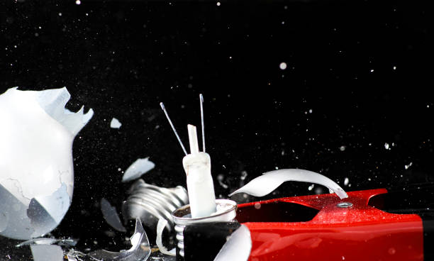 istock Broken glass photographed in the studio with black background 1665415625