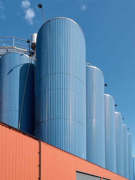 istock brewery tanks blue sky big containers beer production industry 1665419349