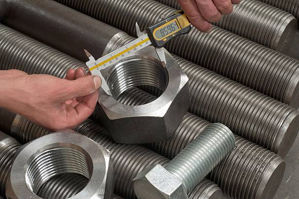 istock Quality control of machine parts 166545833