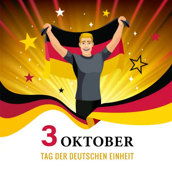 Vector illustration of German Unity Day.