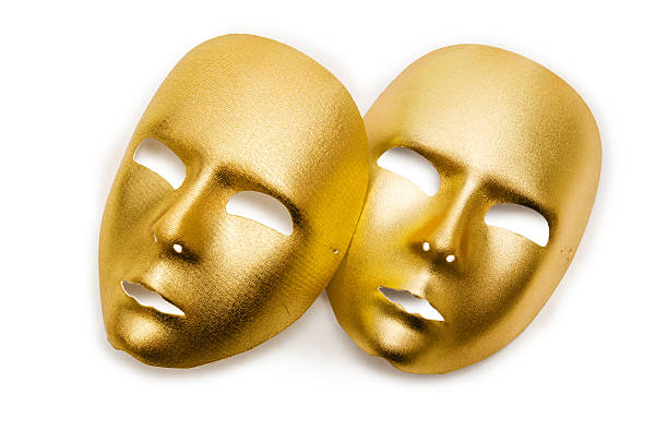 istock Shiny masks isolated on white background 166548943