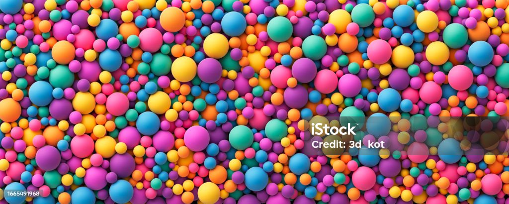 Random Sample Balls Many Colorful Bright Soft Random Balls Background Stock Illustration ...