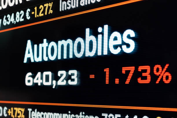 istock Automobiles sector index, stock exchange. 1665515918