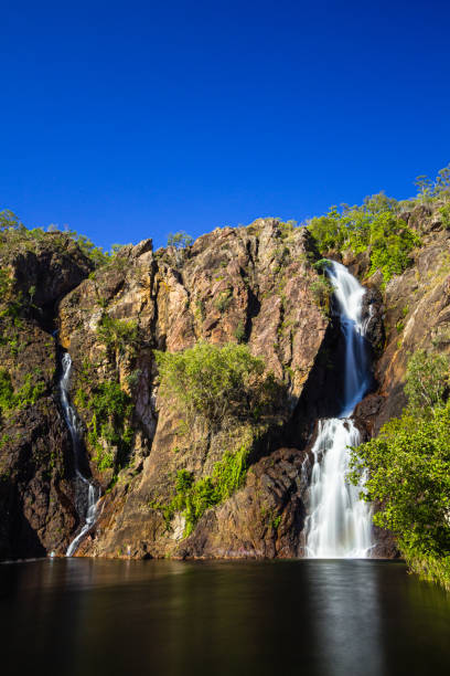 wangi falls in litchfield national park in northern territory, australia - wangi falls imagens e fotografias de stock