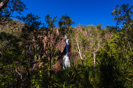 Litchfield National Park in Australia is known for its waterfalls, magnetic termite mounds, and swimming holes. Visitors enjoy its diverse landscapes and unique attractions.