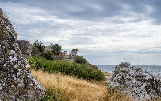 Hoburgen marks the southernmost tip of Gotland, serving as a natural landmark and a point of geographic significance on the island. Characterized by its rugged cliffs and breathtaking sea views, the area offers a dramatic landscape that captures the untamed beauty of Gotland's coastal region.