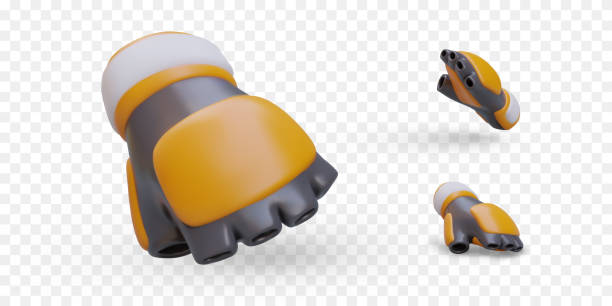 istock Realistic mixed martial arts gloves. Shingarts. Glove with cut fingers, mittens 1665575518