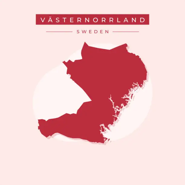 Vector illustration of Vector illustration vector of Vasternorrland map Sweden