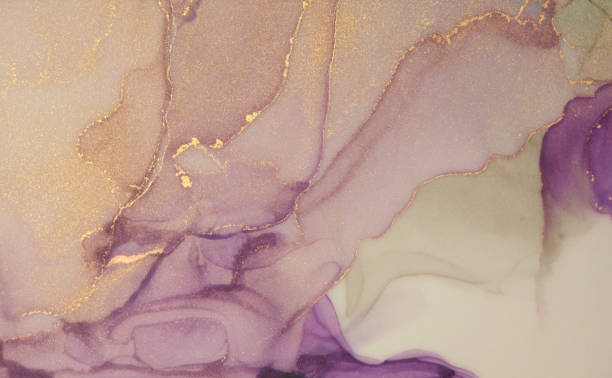 istock Art Abstract grain, watercolor horizontal smoke background. Marble texture. Alcohol ink colors. 1665615619