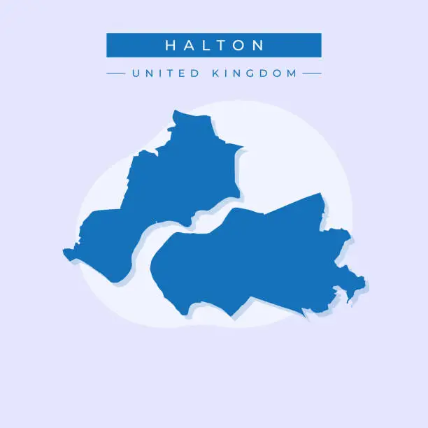 Vector illustration of Vector illustration vector of Halton map United Kingdom