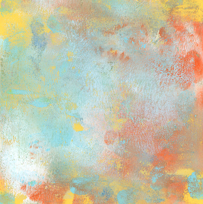 Art Abstract color acrylic and watercolor monotype painting. Gel printing plate. Canvas texture background.