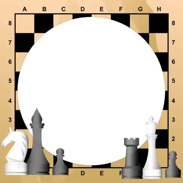 Vector illustration of Frame chess