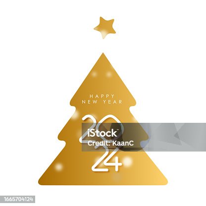 istock 2024. Happy New Year. Abstract numbers vector illustration. Holiday design for greeting card, invitation, calendar, etc. vector stock illustration 1665704124