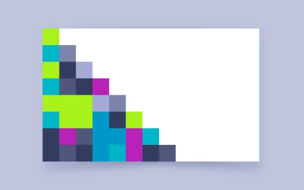 Vector illustration of Modern Pixel Business Card
