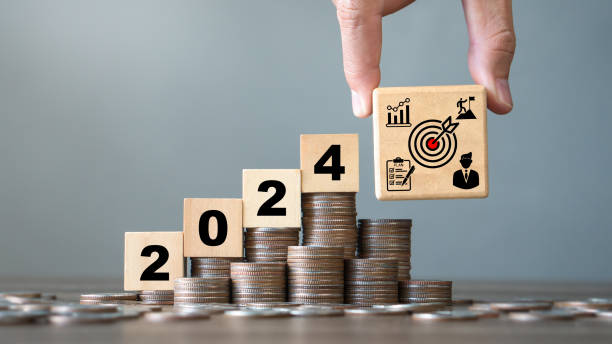 istock 2024 Goals.Growth and development chart in new year 2024.Planning,opportunity, challenge and business strategy. New Goals, Plans and Visions for new year. 1665720941