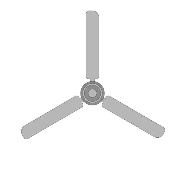 Vector illustration of Ceiling Fan