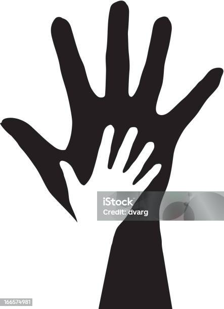 Ilustración de Manos Silhouette y más Vectores Libres de Derechos de Ayuda - Ayuda, Dedo humano, Elemento de diseño