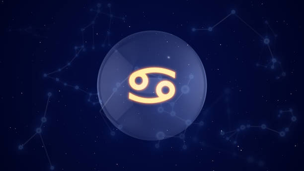 istock Cancer Zodiac Sign with a Constellation Background 1665751871